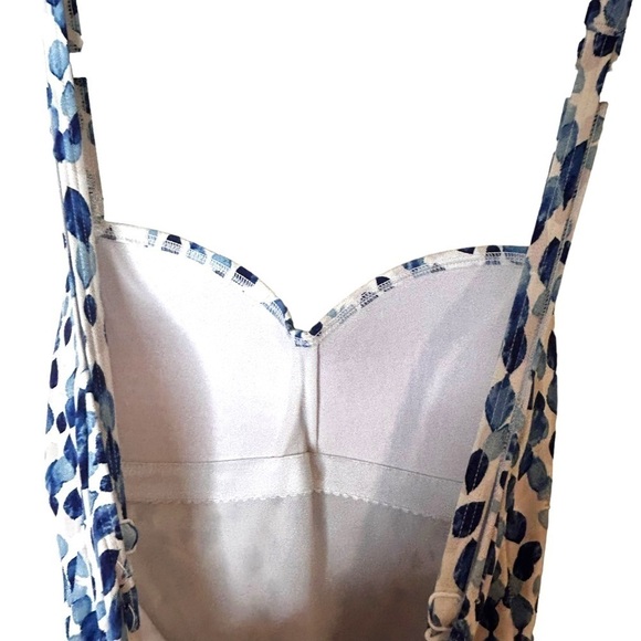 Nip Tuck Blue Petal Plunge Joanne Twist Front Tummy Control One Piece Swimsuit - Picture 11 of 15